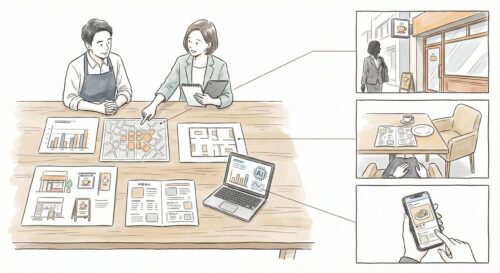 立地が9割-立地分析相談風景-飲食店の立地診断と店舗デザインの相談窓口